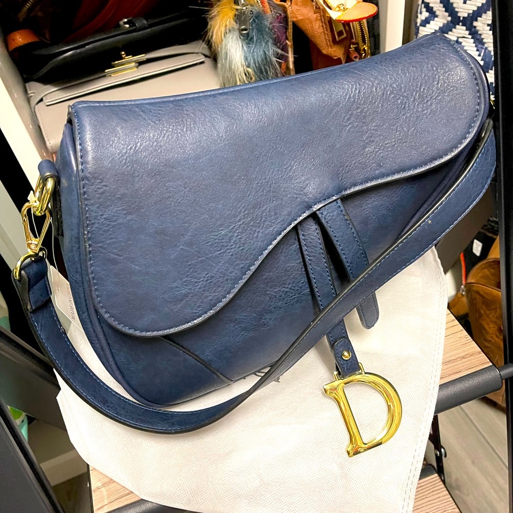 Navy blue handbag